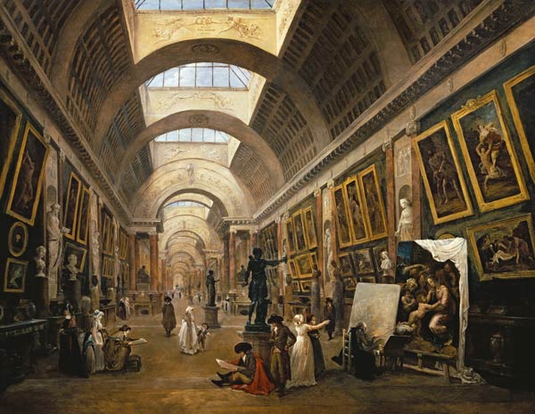 Ausstattungsprojekt für die grosse Galerie des Louvre van Hubert Robert