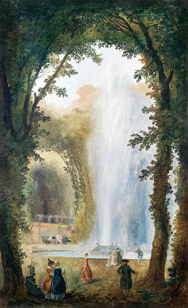 The fountain in the Grove of the muses at the Chateau de Marly van Hubert Robert