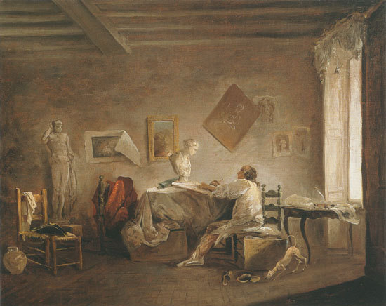 Das Atelier des Malers van Hubert Robert