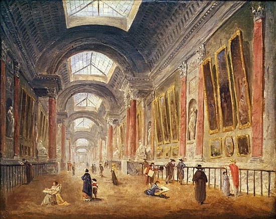 The Grande Galerie of the Louvre van Hubert Robert