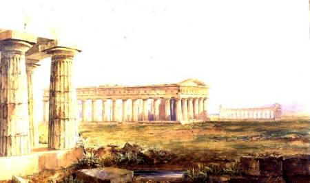 The Temples at Paestum van Hugh William Williams