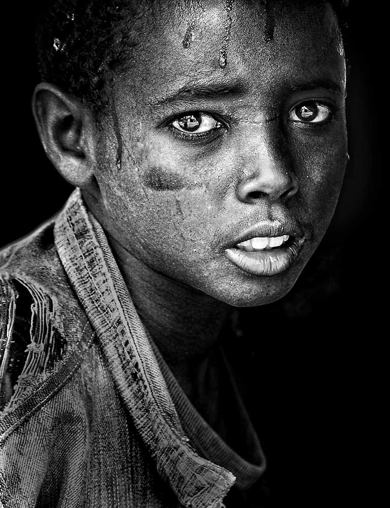Ethiopian Eyes BW van Husain Alfraid