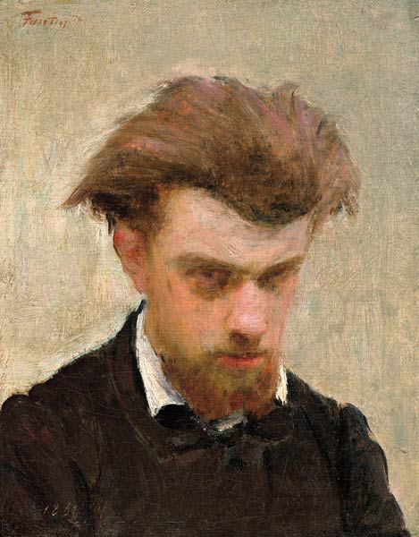 Self portrait as a young man van Ignace Henri Jean Fantin-Latour