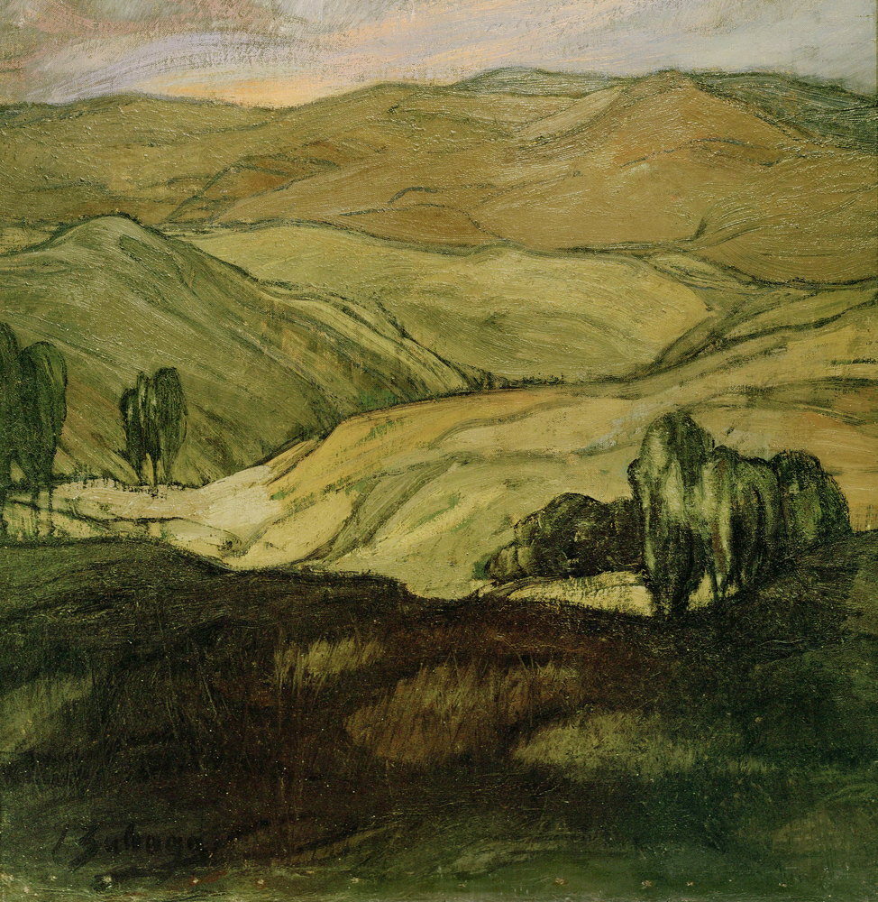 Landschaft in Aragon van Ignazio Zuloaga