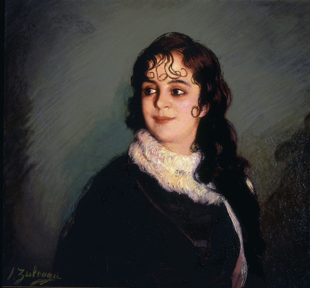 Portrait of a Girl with Curls van Ignazio Zuloaga