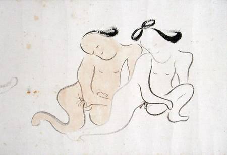 A 'Shunga' (erotic painting) van Ike no Taiga
