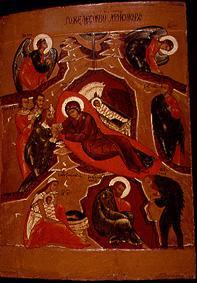 Die Geburt Christi. van Ikone (nördl.Mittelrußland)