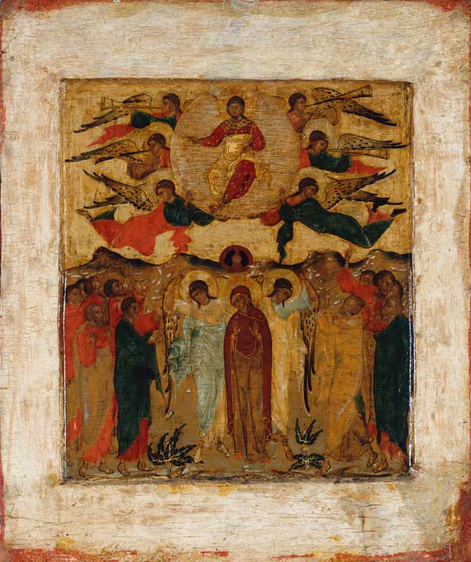 Die Himmelfahrt Christi. van Ikone (russisch)