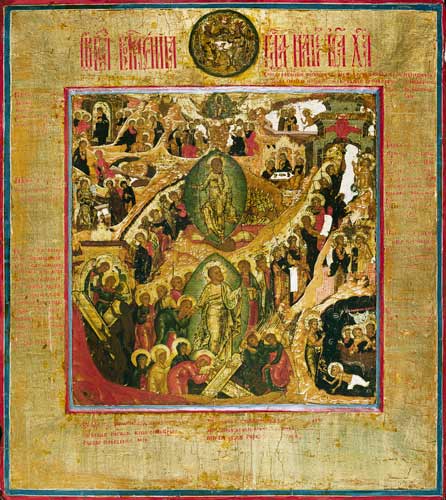 Höllenfahrt und Auferstehung Christi. van Ikone (russisch)