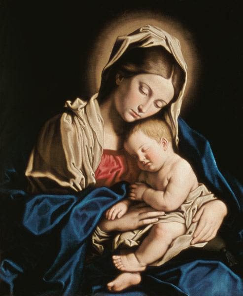 Madonna and Child van Il (Giovanni Battista Salvi) Sassoferrato