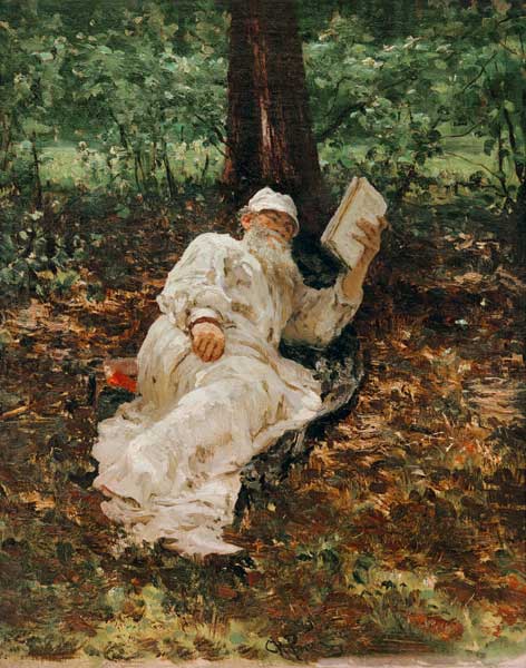 Leo Tolstoy / Painting by Repin van Ilja Efimowitsch Repin