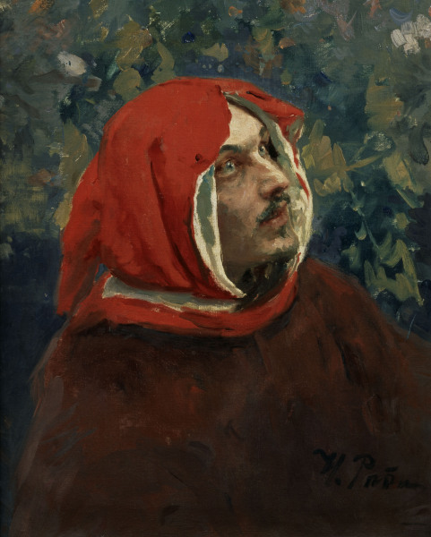 Dante Alighieri/ Painting by Repin van Ilja Efimowitsch Repin