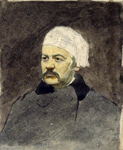 Michail I. Glinka / Aquarell v.Repin van Ilja Efimowitsch Repin
