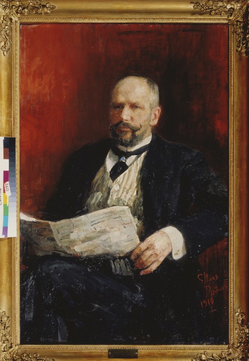 Portrait of the Prime minister Pyotr A. Stolypin (1862-1911) van Ilja Efimowitsch Repin