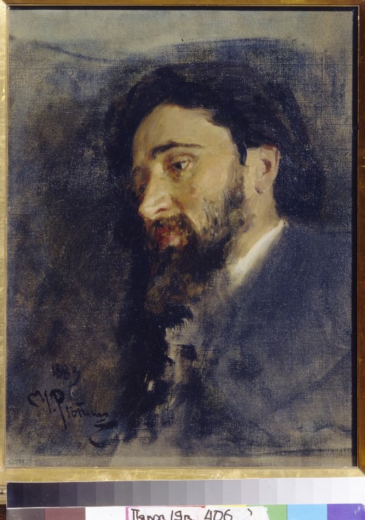 Portrait of the author Vsevolod M. Garshin (1855-1888) van Ilja Efimowitsch Repin