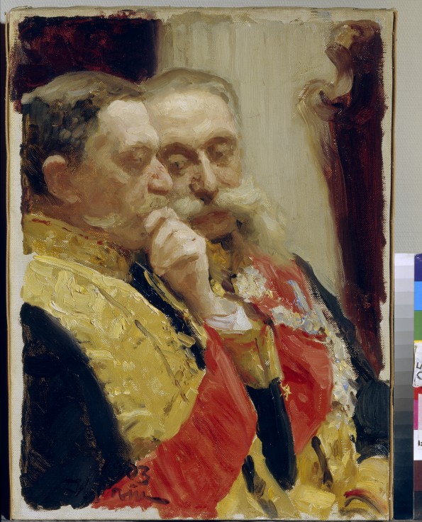 Portrait of Ivan Goremykin and Nikolai Gerard van Ilja Efimowitsch Repin
