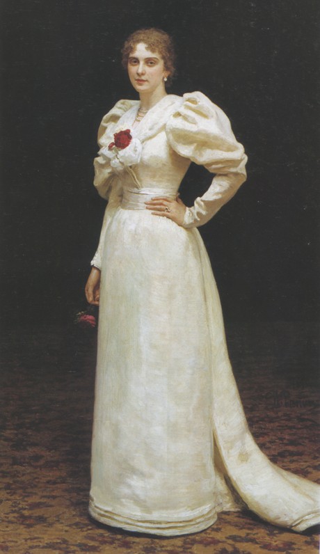 Portrait of Lyudmila Petrovna Steinheil van Ilja Efimowitsch Repin