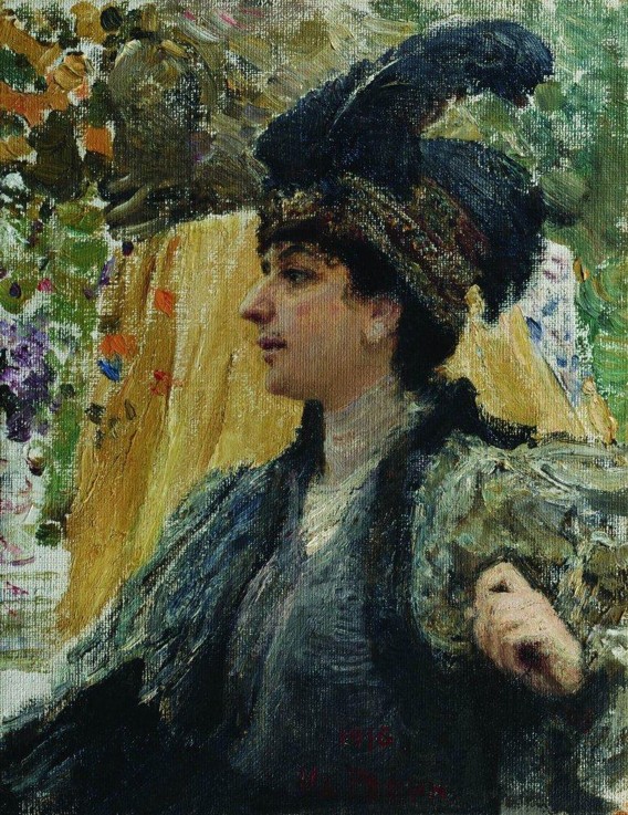 Portrait of the Painter Vera Verevkina van Ilja Efimowitsch Repin