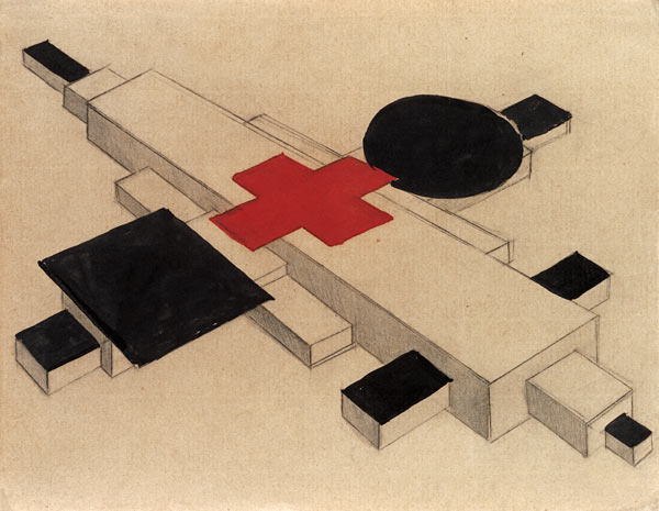 Design for a Suprematist architectural model, 1925-26 (India ink, w/c & pencil on van Ilya Grigorevich Chashnik