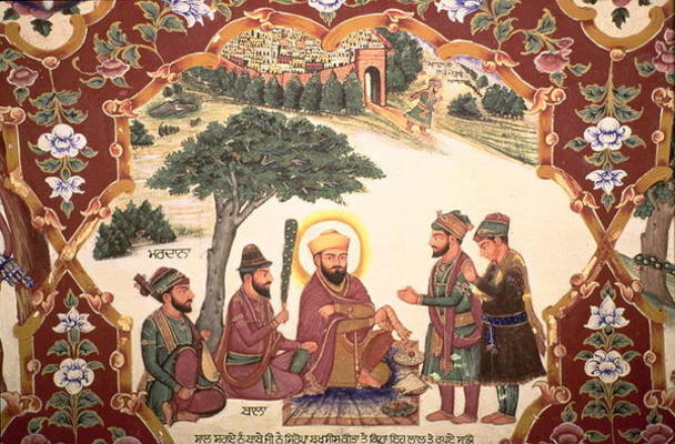 Religious painting at Gurudwara Baba Atalti (photo) van Indian School