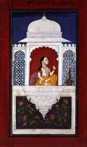 Prince Sagat Singh Seated Above a Lotus Pond