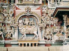 Relief depicting Shiva and Parvati riding on Nandi