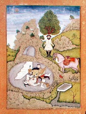 Rustam killing the White Demon, from the 'Shahnama' (Book of Kings), by Abu'l-Qasim Manur Firdawsi (