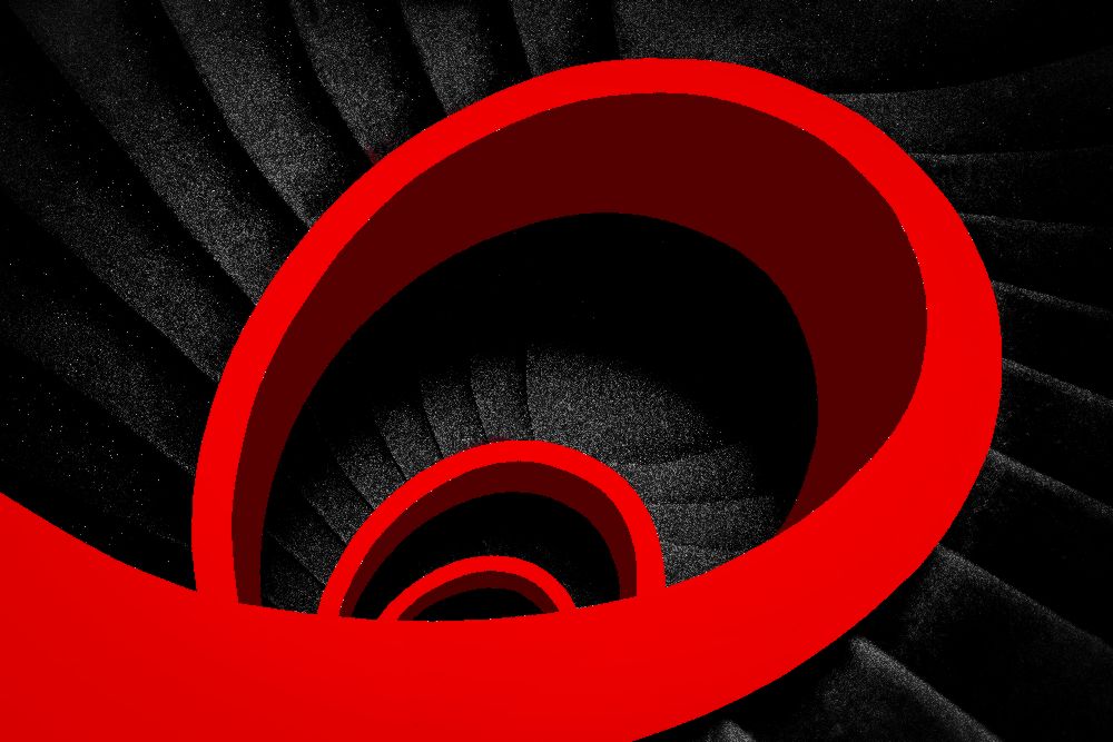 A red spiral van Inge Schuster