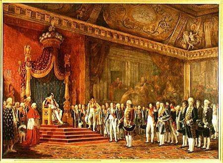 Napoleon (1769-1821) Receiving the Delegation from the Roman Senate van Innocent Louis Goubaud