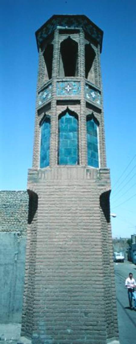 The badgir (wind-catching tower) of the Hajj Kazem Cistern van Iranian School