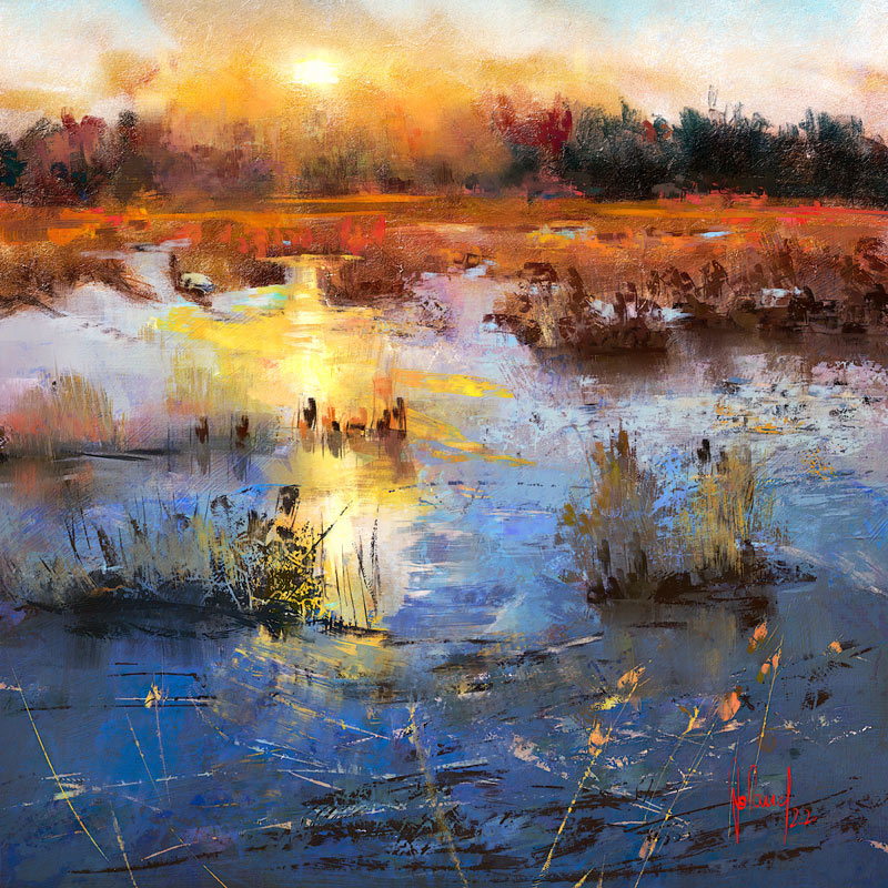 Marsh Sunset van Georg Ireland