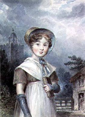 Little Girl in a Quaker Costume, holding a Bible