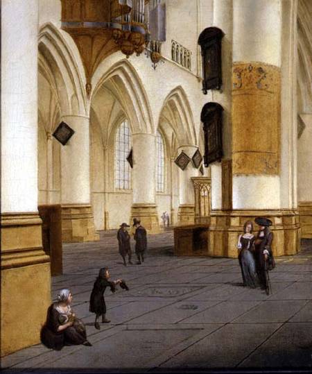 View of the south aisle of the church of St. Bavo, Haarlem van Isaac van Nickele