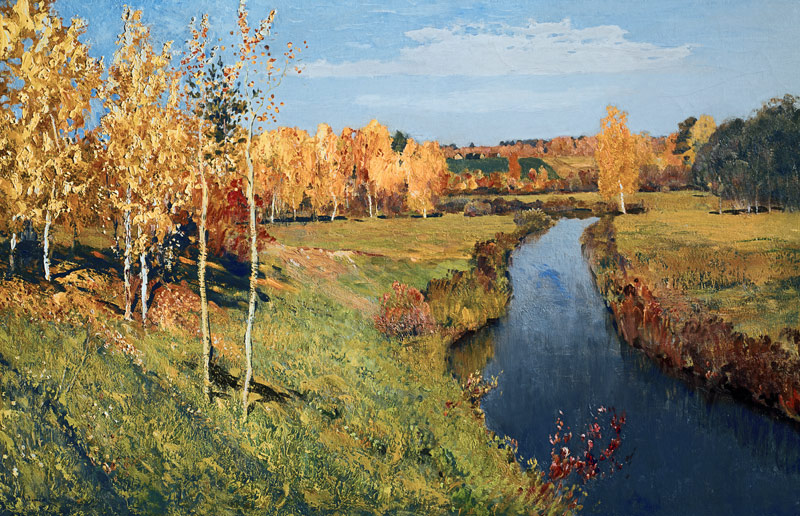 Goldener Herbst van Isaak Iljitsch Lewitan