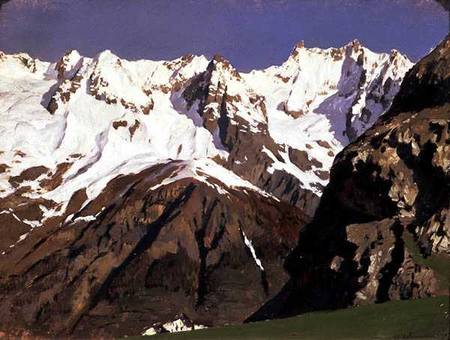 Mont Blanc Mountains van Isaak Iljitsch Lewitan
