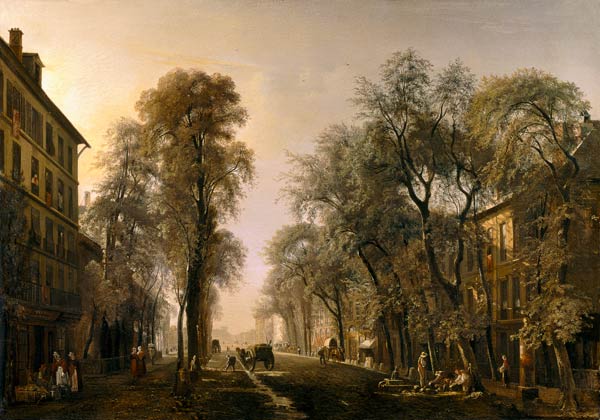 Boulevard Poissonniere in 1834 van Isidore Dagnan