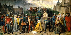 Jeanne d'Arc auf dem Wege zur Hinrichtung van Isidore Patrois