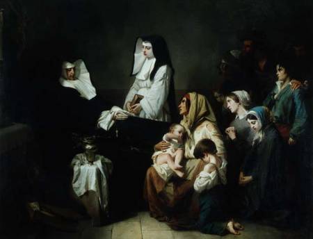 Death of a Sister of Charity van Isidore Pils