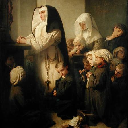 The Prayer of the Children Suffering from Ringworm van Isidore Pils