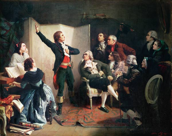 Rouget de Lisle (1760-1836) singing the Marseillaise at the home of Dietrich, Mayor of Strasbourg van Isidore Pils