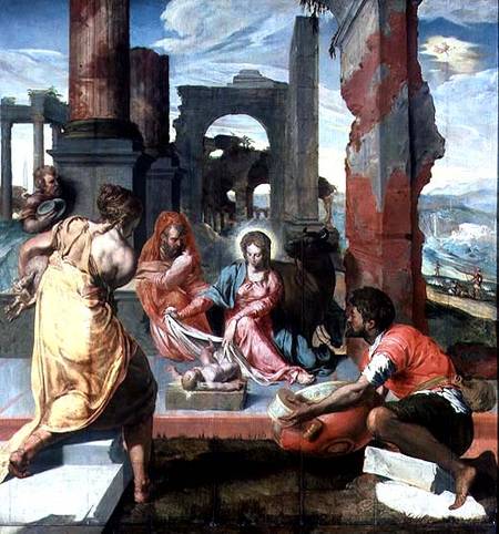 The Adoration of the Shepherds van Scuola pittorica italiana