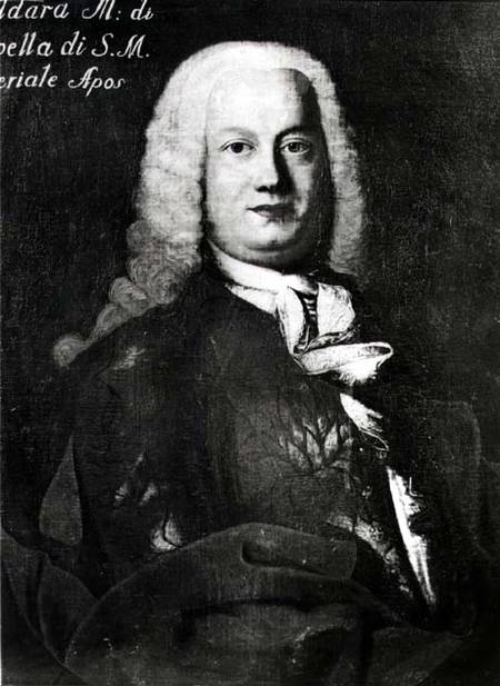 Antonio Caldara (1670-1736)  (b&w photo) van Scuola pittorica italiana