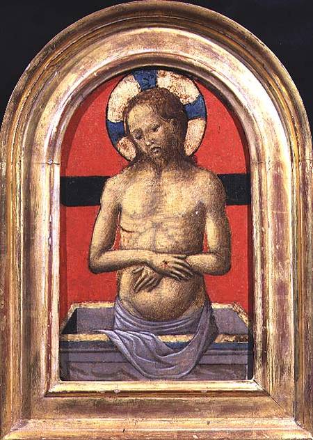 Christ, centre of a triptych van Scuola pittorica italiana