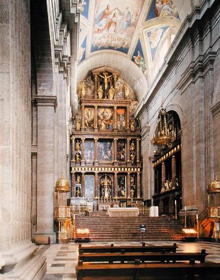 The High Altar in the Basilica (photo) van Scuola pittorica italiana