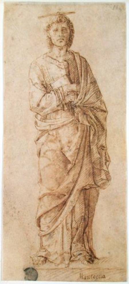 St. John the Evangelist attributed to either Giovanni Bellini (c.1430-1516) or Andrea Mantegna (1430 van Scuola pittorica italiana