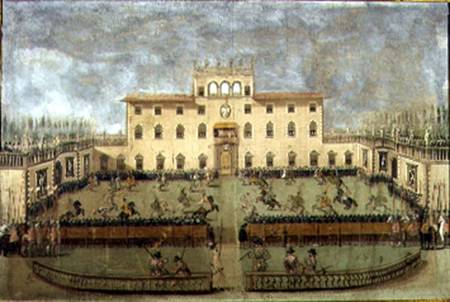 Joust at the Imperial Villa of Poggio a Caiano van Scuola pittorica italiana
