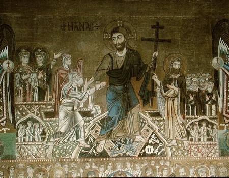 The Last Judgement, Christ seizes Adam by the arm van Scuola pittorica italiana