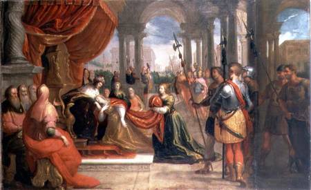 King Ahasuerus and Queen Esther van Scuola pittorica italiana