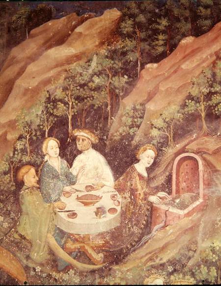 The Month of May, detail of a picnic van Scuola pittorica italiana
