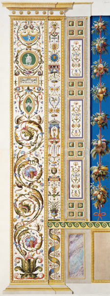 Panel from the Raphael Loggia at the Vatican, from 'Delle Loggie di Rafaele nel Vaticano', engraved van Scuola pittorica italiana